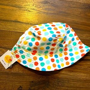 NWT Sun Squad Kids Hat Outdoor Multi Colors Polka Dot Bucket Hat